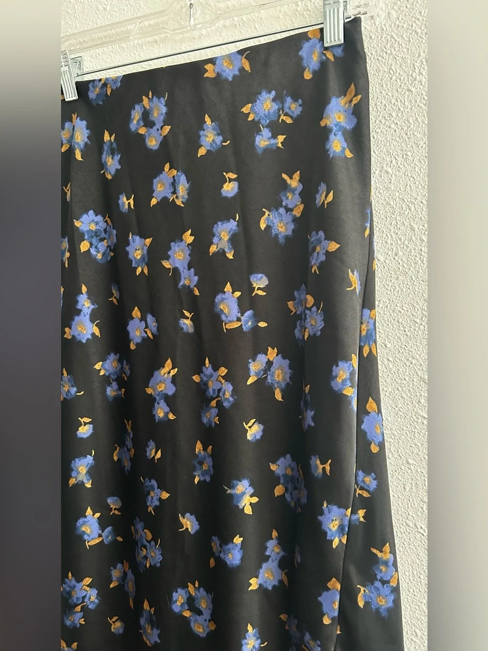 Halogen Black Floral Print Maxi Skirt